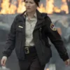 Kelly Macdonald Dark Brown Cotton Jacket
