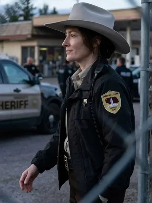 Lanterns 2026 Kelly Macdonald Dark Brown Cotton Jacket
