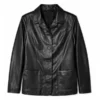 Leanne S02 Kristen Johnston Black Leather Blazer