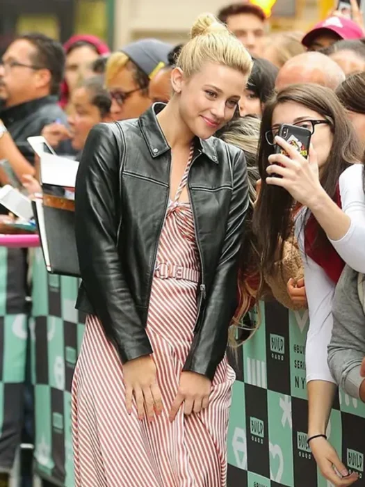 Lili Reinhart Black Leather Jacket