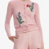 Lili Reinhart Pink Cardigan