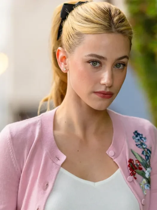 Lili Reinhart The Love Hypothesis 2026 Olive Smith Pink Cardigan