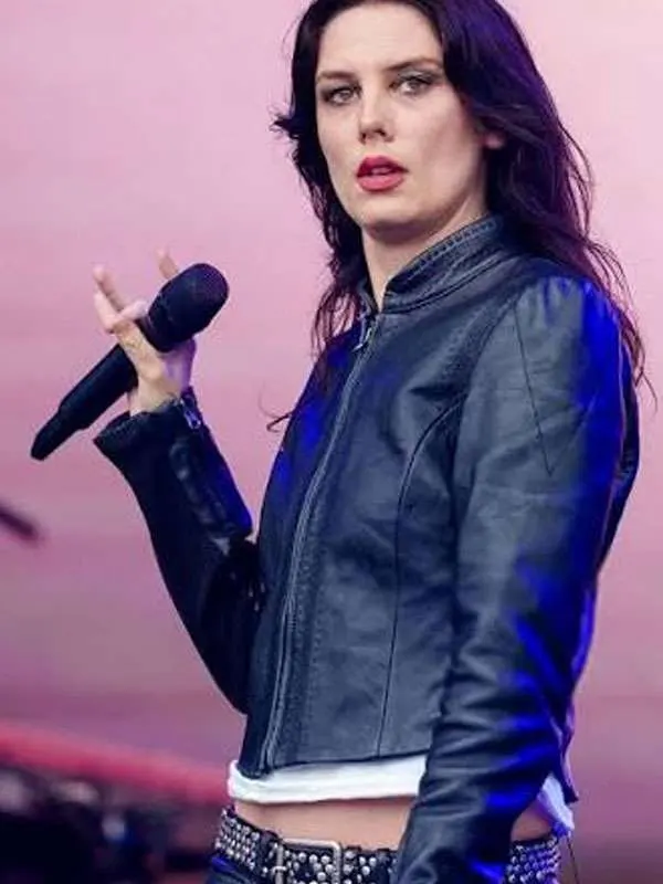 Lollapalooza Music Festival Ellie Rowsell Black Leather Jacket