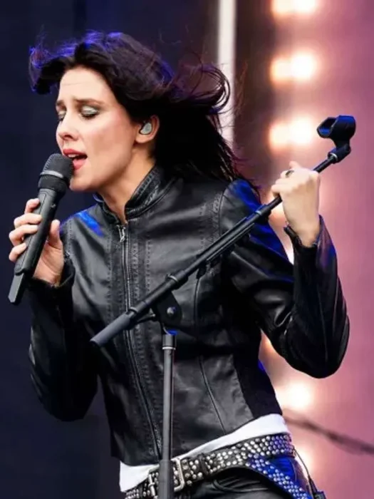 Lollapalooza Music Festival Ellie Rowsell Leather Jacket