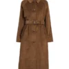 London FW 2026 Sienna Miller Brown Suede Coat