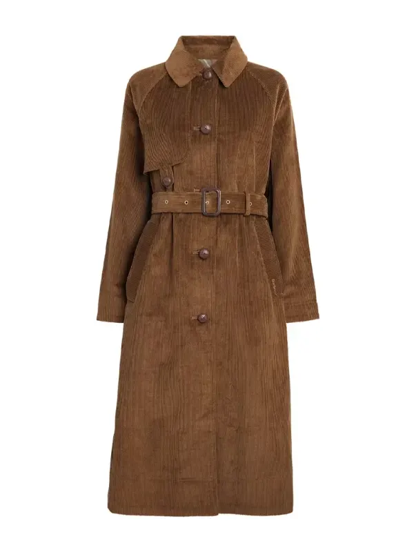 London FW 2026 Sienna Miller Brown Suede Coat