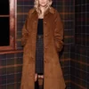 London FW 2026 Sienna Miller Suede Coat