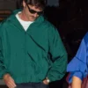 London Jacob Elordi Green windbreaker Jacket