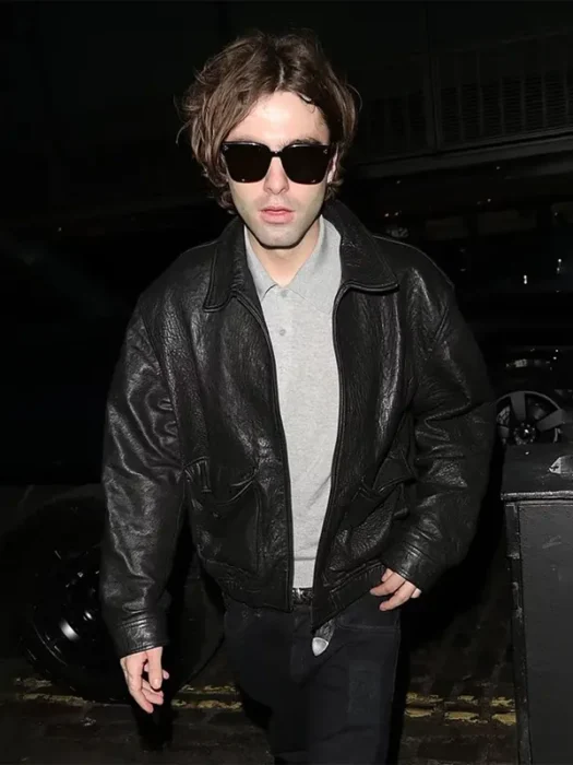 London Lennon Gallagher Black Leather Jacket
