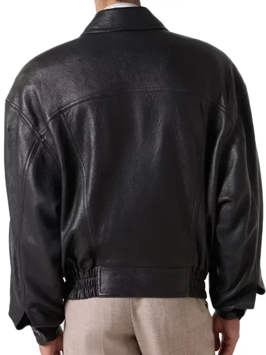 London Lennon Gallagher Leather Jacket Back