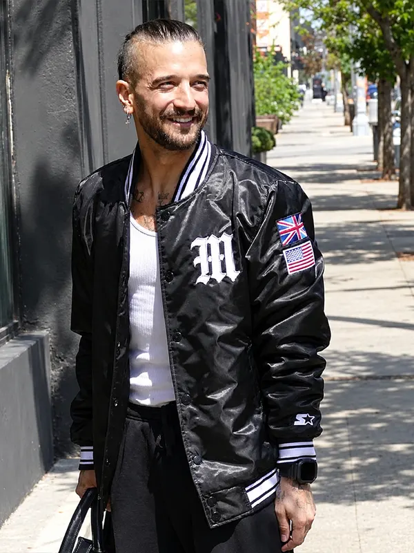 Los Angeles Mark Ballas Satin Black Jacket