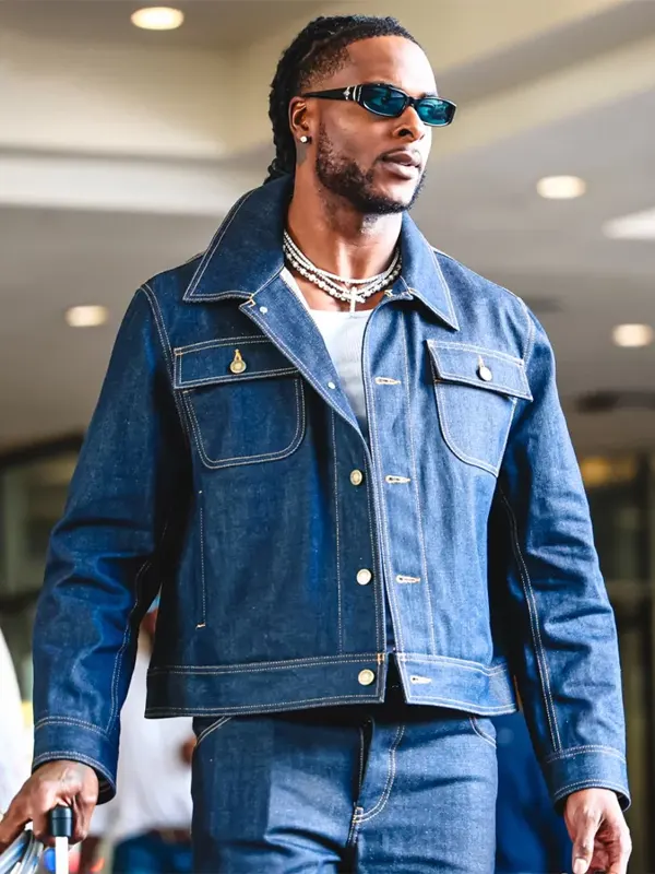 Los Angeles Rams Arriving 2026 Davante Adams Denim Jacket