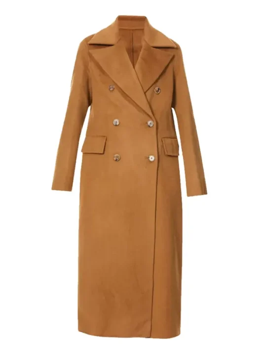 Marble Hall Murders S01 Lesley Manville Brown Coat