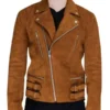 Mens Brown Suede Leather Jacket