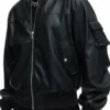 Men’s Oversized Leather Bomber Jacket