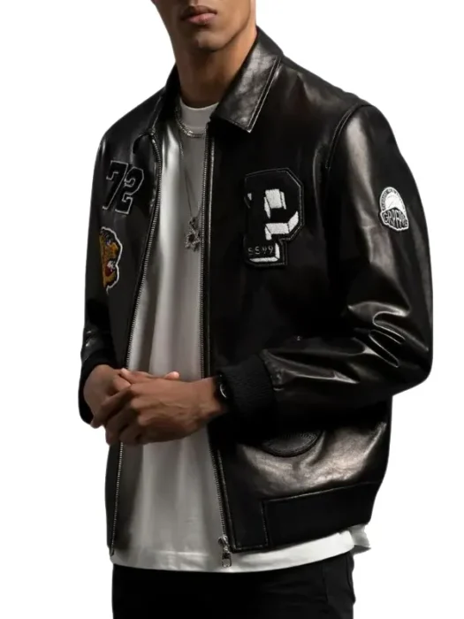 Mens Patched Bomber Jacket