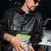 MrBeast Nike Black Leather Jacket