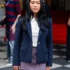 NY Fashion Week Sunisa Lee Navy Blazer