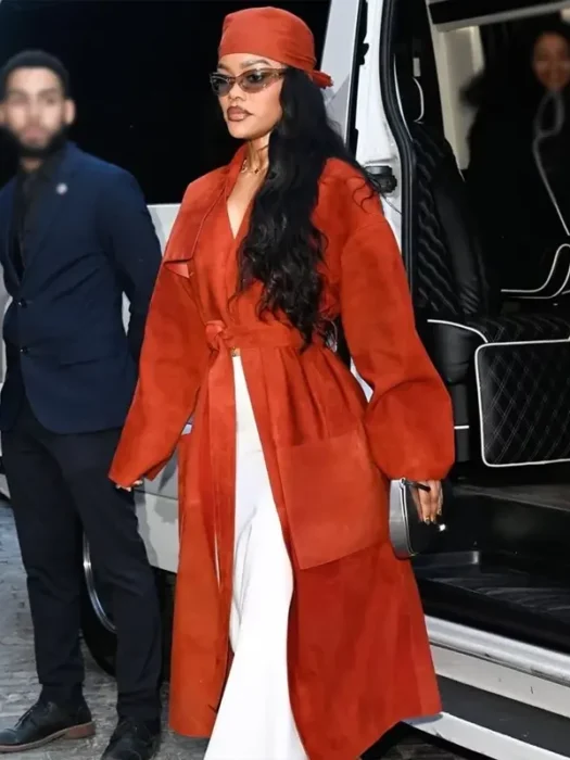 NY Fashion Week Teyana Taylor Red Coat