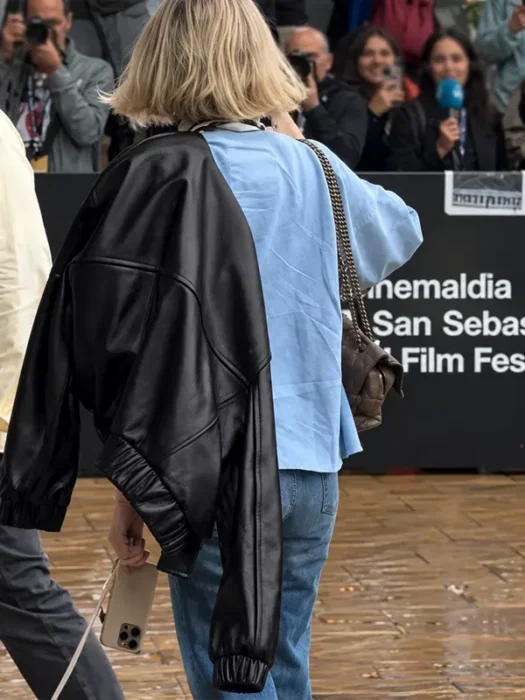 Naomi Watts Leather Jacket Back
