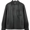 National Team Arrived Camp Ferran Torres Blalck Leather Jacket