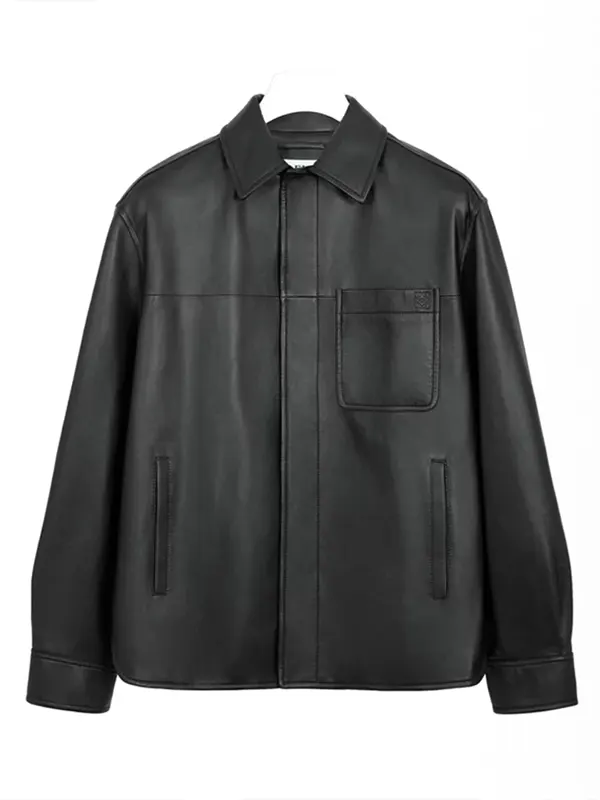 National Team Arrived Camp Ferran Torres Blalck Leather Jacket