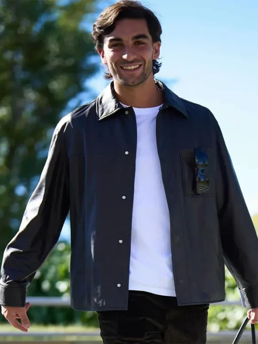 National Team Arrived Camp Ferran Torres Leather Jacket