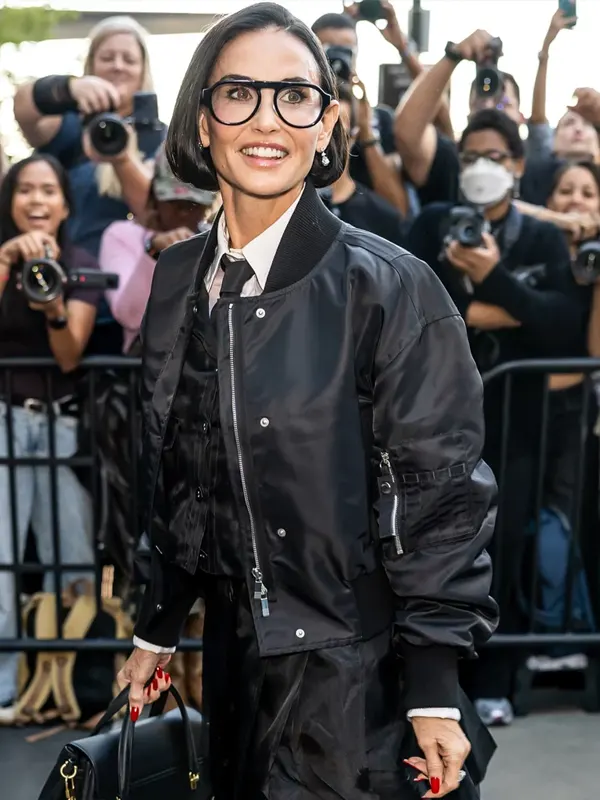 New York Fashion Week 2026 Demi Moore Black Jacket