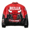 R&B Tour Usher Chicago Bulls Leather Jacket Back