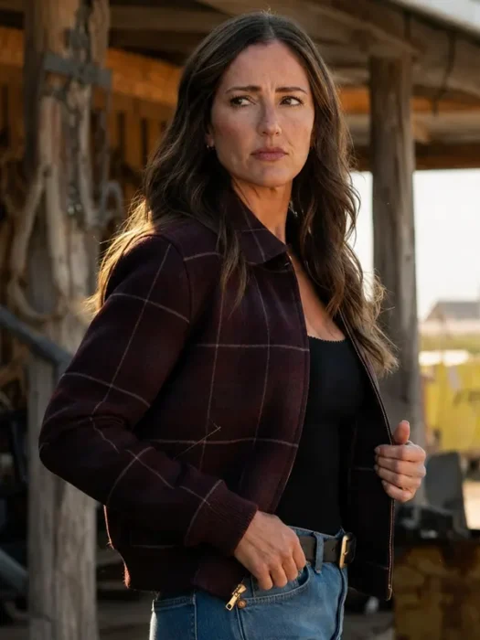 Ransom Canyon S02 Minka Kelly Plaid Jacket