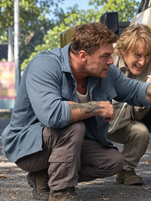Runner 2026 Alan Ritchson Blue Jacket