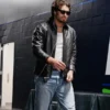 Seattle Seahawks AJ Barner Blalck Leather Jacket