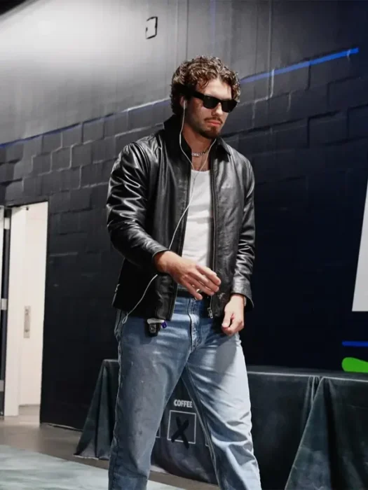 Seattle Seahawks AJ Barner Blalck Leather Jacket