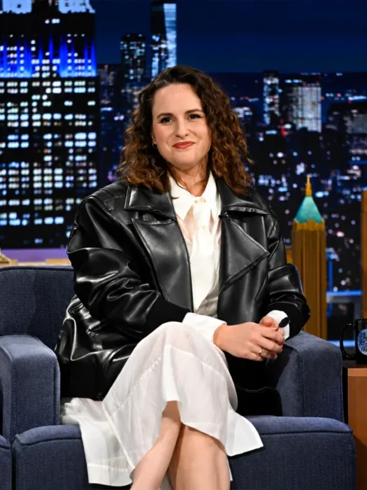 The Tonight Show 2026 Rachael Gunn Black Leather Jacket