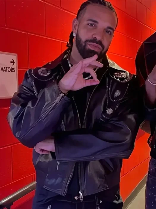 Toronto Concert Drake Black Leather Jacket