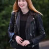 US Open Tennis Karen Gillan Black Jacket