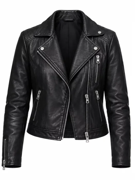 US Open Tennis Karen Gillan Black Leather Jacket