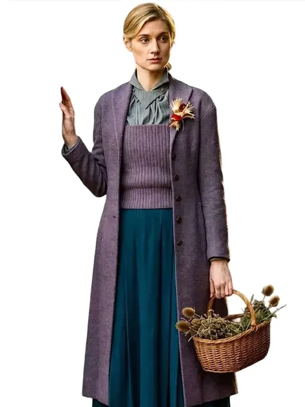 Wicker 2026 Elizabeth Debicki Purple Coat