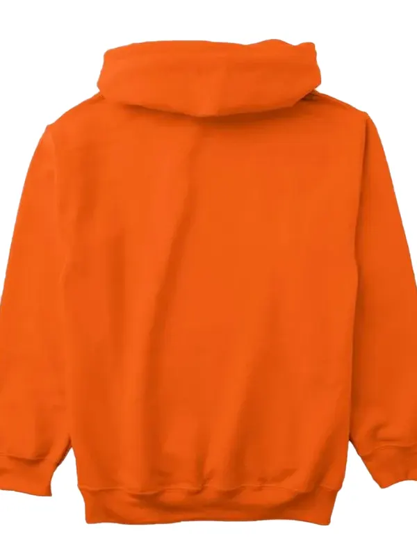 Fleece Halloween Pumpkin Zip Up Hoodie Back