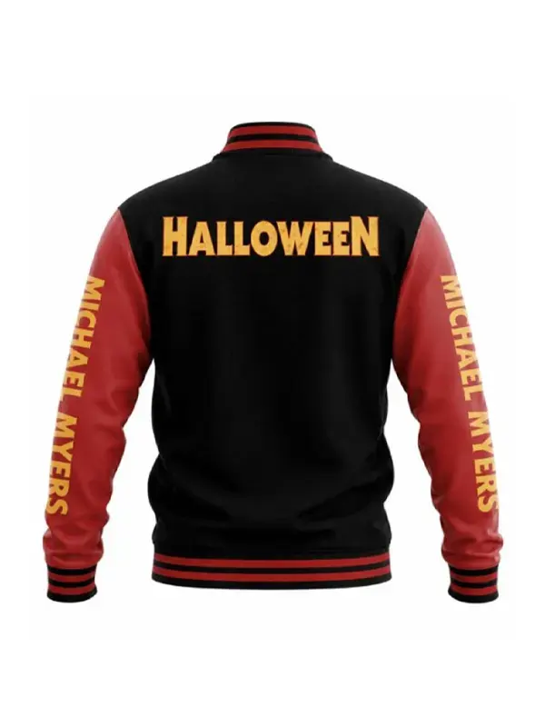 Halloween Baseball Varsity Jacket Back