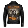 Halloween Grim Reaper Leather Jacket Back