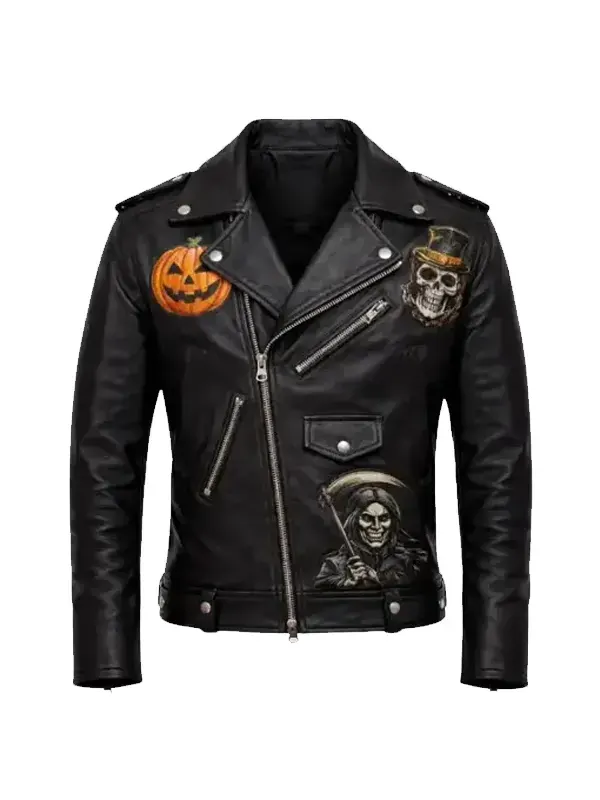 Halloween Grim Reaper Leather Jacket