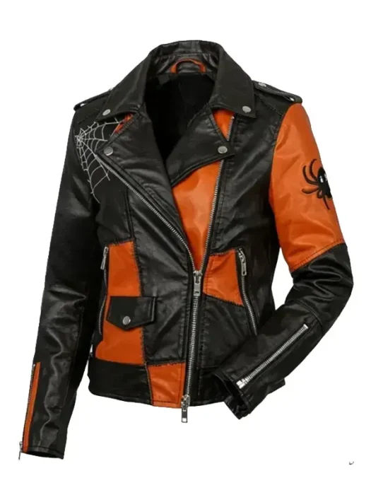 Halloween Patchwork Leather Jacket