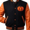 Pumpkin Black And Orange letterman Jacket