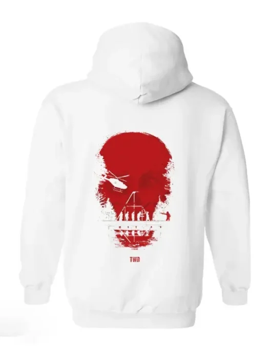 The Walking Dead Skull Fleece Hoodie Back