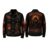 Trick or Treat Pumpkin Gothic Denim Coat